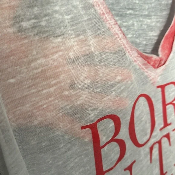 Chaser “Born in the USA” tee shirt T-Shirt burnout Long Red White Blue American - Picture 5 of 6